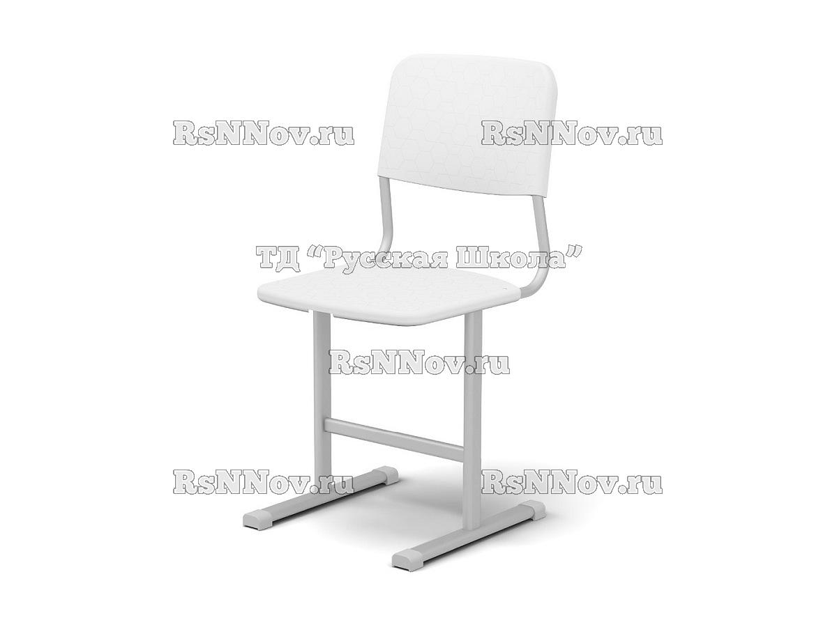 Стул ЭКО ученический (пластик Соты юниор) нерегулируемый (гр. 5, 6, 7, ц. Белый, мк. Серый)