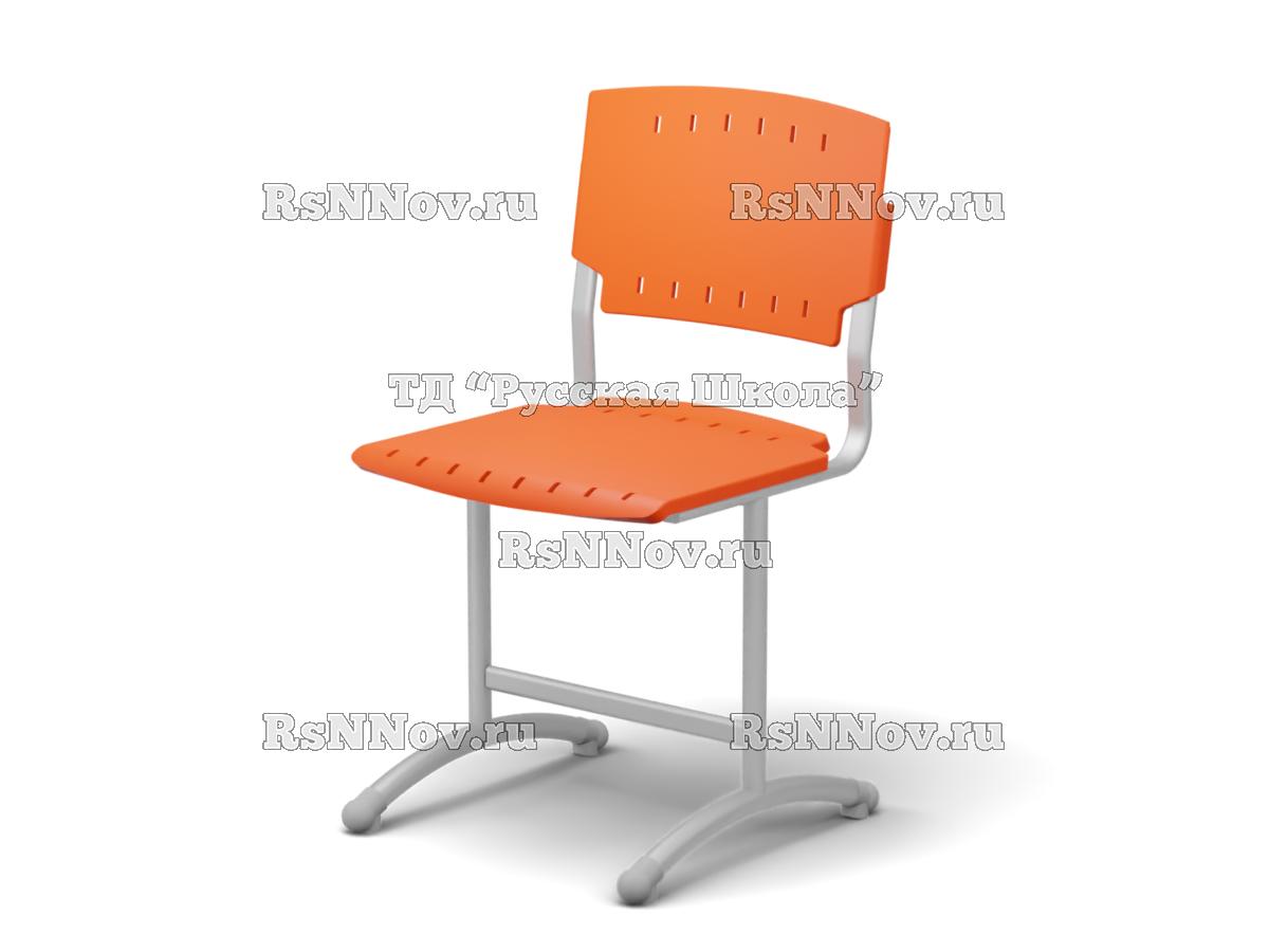 Стул ДЖЕТ ученический (пластик Сигма) нерегулируемый по высоте (гр. 3, 4, 5, 6, ц. Оранжевый, мк. Серый)