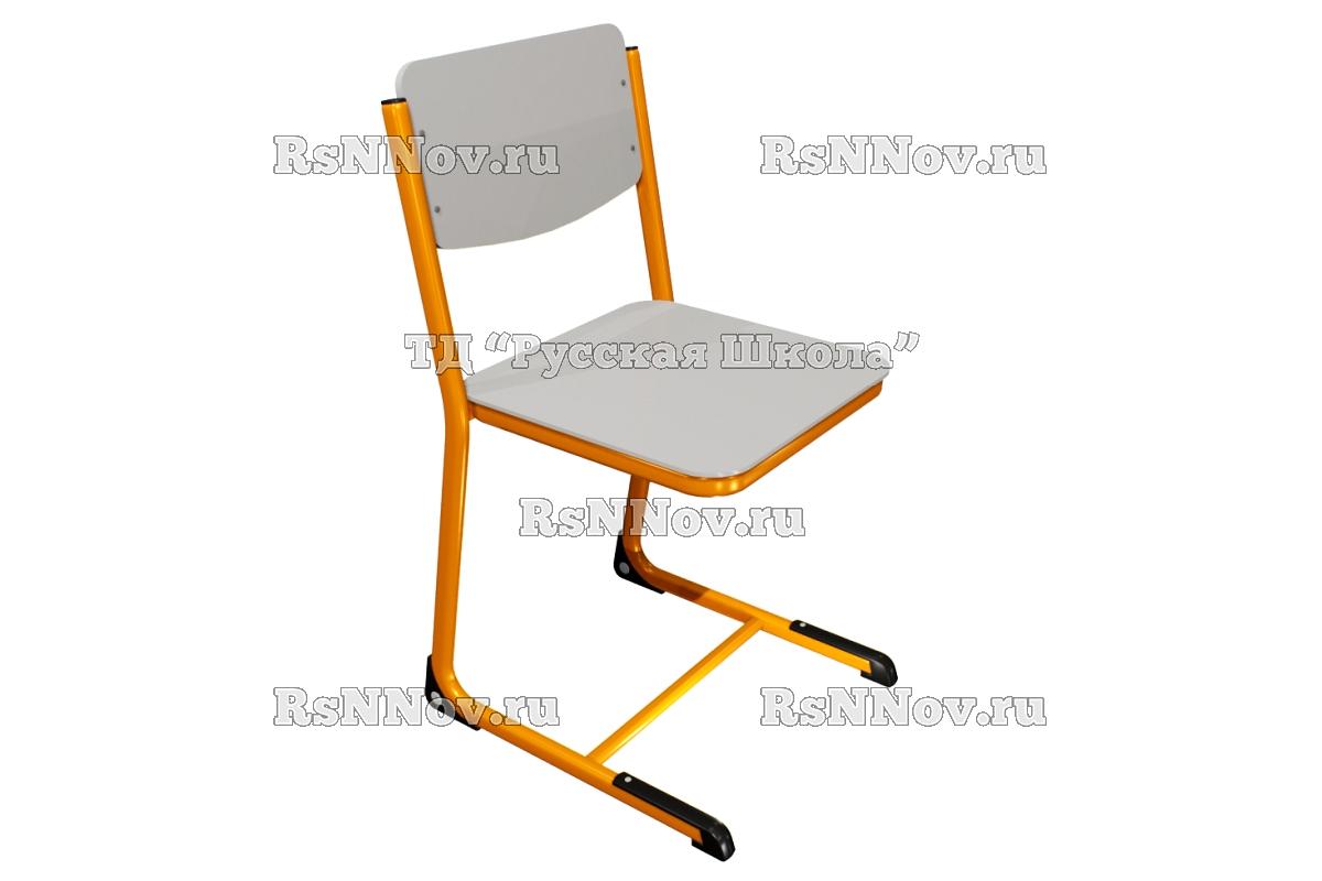 Стул ЭЛЛИПС ученический нерегулируемый «Точка роста» (гр. 6, фанера), ц. Серый, мк. Оранжевый