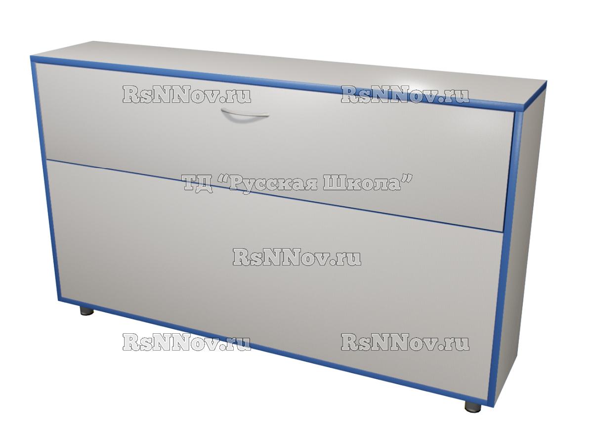 Тумба плакатная для аудиторной доски, фед. проект «Точка роста» (кор.Серый, кр.Синяя, фас.Серый)
