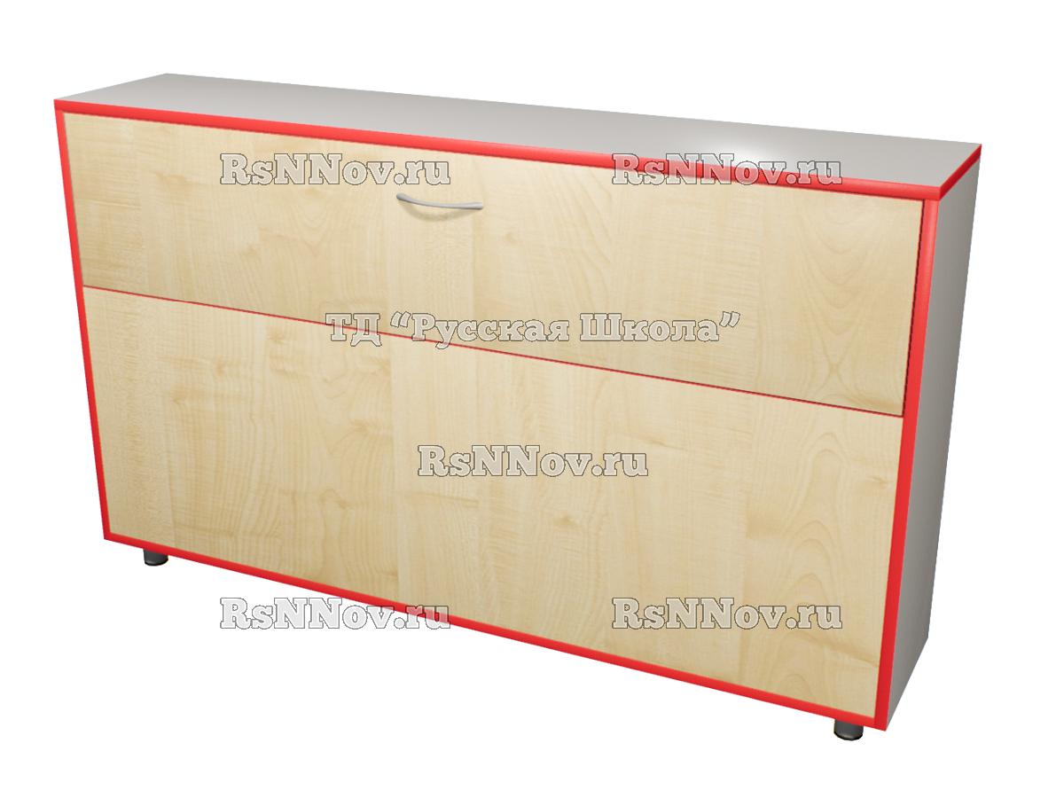 Тумба плакатная для аудиторной доски, фед. проект «Точка роста» (кор.Серый, кр.Красная, фас.Клён)