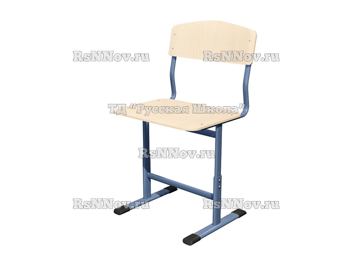 Стул ЭКО ученический регулируемый цельносварной на плоскоовальной трубе (гр. 2-4, 3-5, 4-6, 5-7, фанера), ц. Бесцветный лак, мк. Лавандовый