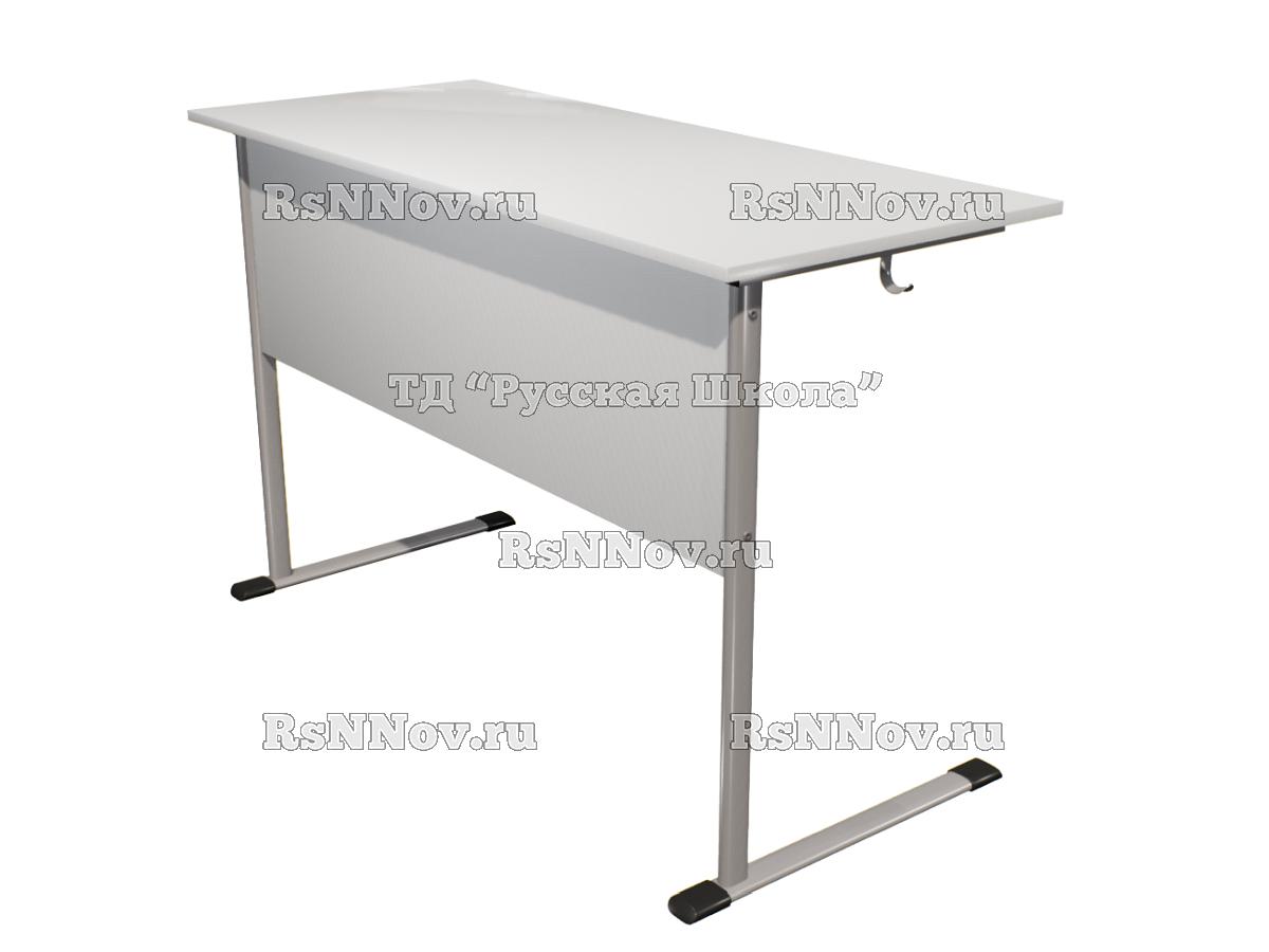 Стол ЭКО ученический 2-местный нерегулируемый (гр. 3, 4, 5, 6, ст. Серая, мк. Серый)