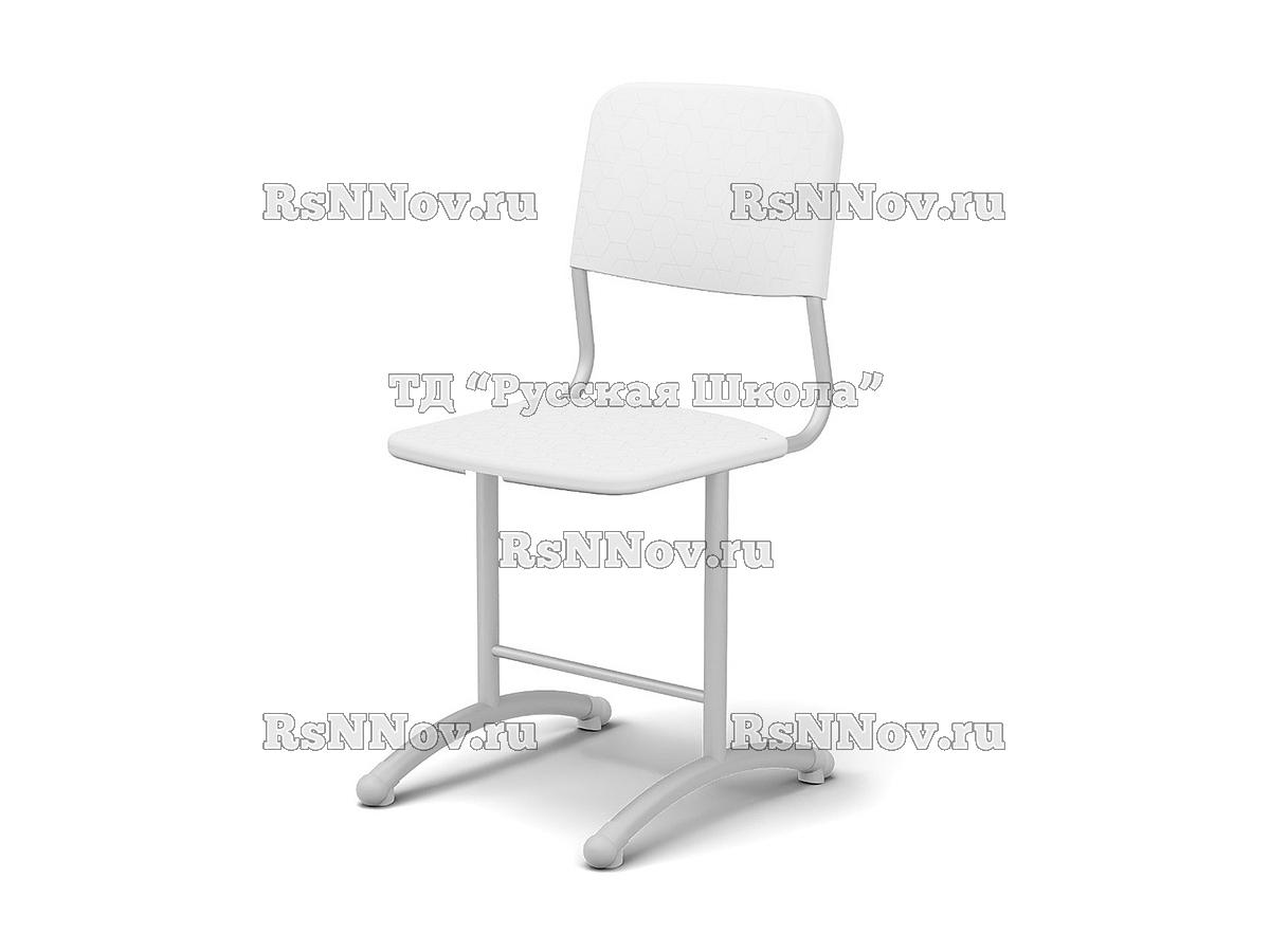 Стул ДЖЕТ ученический (пластик Соты) нерегулируемый по высоте (гр. 3, 4, 5, 6, ц. Белый, мк. Серый)