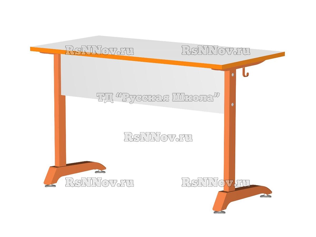 Стол ТЕХНО ученический 2-местный нерегулируемый (гр. 5, 6, 7, ц. Серый, мк. Оранжевый)