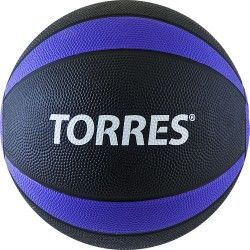 Медбол "TORRES 5 кг".  Диаметр 23,8 см, вес 5 кг.