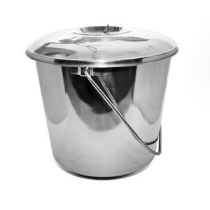 Ведро (нерж.) с крышкой 12 л. арт. МН-192/А, (факт. объем 10л) в уп. 12 шт.