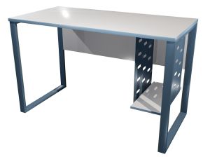 Стол рабочий ЛОФТ на металлокаркасе с подвесом для системного блока «Точка роста» (ст. Серая, кр. Лавандовая, мк. Лавандовый)