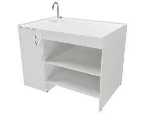 Стол демонстрационный ЛАБ101Х для кабинета по химии (ст. Белая, кор. Белый, кр. Белая)