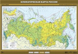 Учебн. карта "Климатическая карта России" 100х140