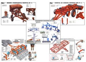 Плакаты ПРОФТЕХ "Плуги безотвальные" (8 пл, винил, 70х100)