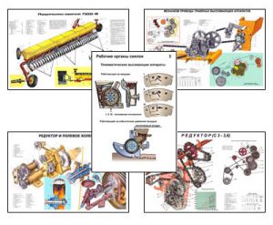 Плакаты ПРОФТЕХ "Зерновые сеялки ". Часть 1 (27 пл, винил, 70х100)
